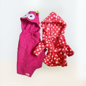 KIDS Doll Bathrobe & Hooded Towel Set – Fits 18” Dolls